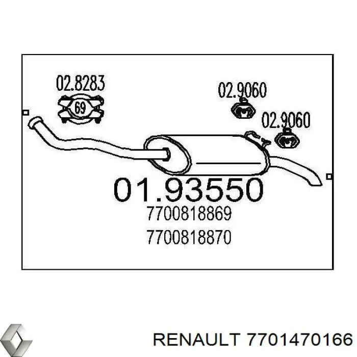 7701470166 Renault (RVI) 