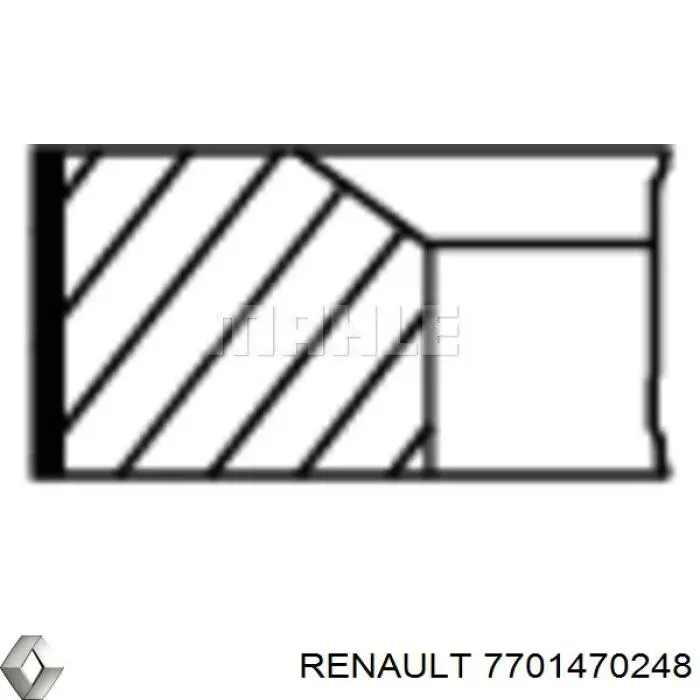 Кольца поршневые на 1 цилиндр, STD. Renault (RVI) 7701470248