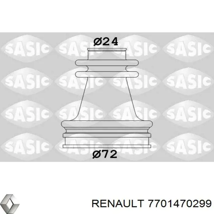 Пыльник ШРУСа передней полуоси внутренний правый Renault (RVI) 7701470299