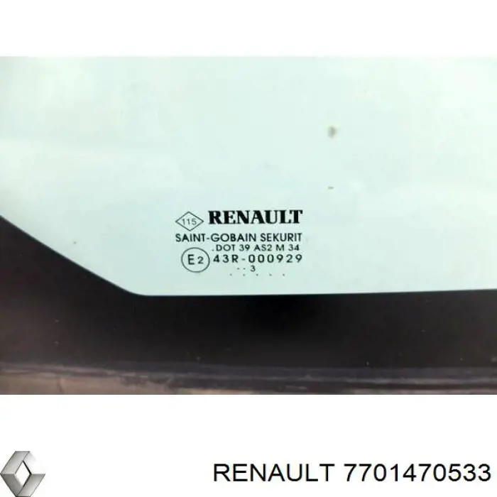 Купить 7701470533 Renault (RVI) Стекло кузова боковое левое сдвижное