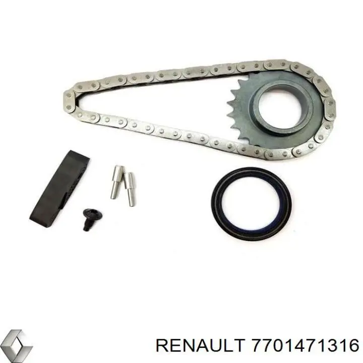 7701471316 Renault (RVI) цепь масляного насоса, комплект