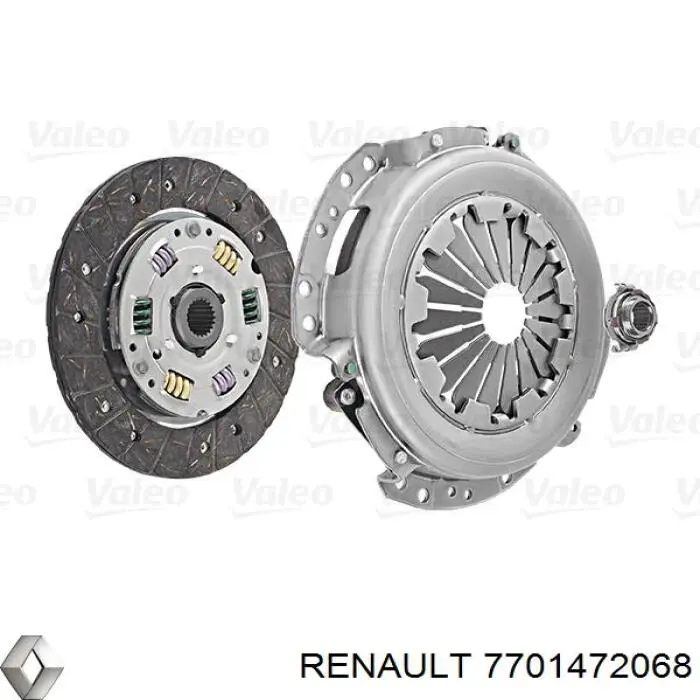 7701472068 Renault (RVI) kit de embraiagem (3 peças)