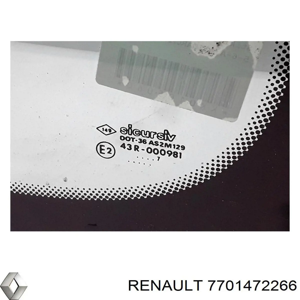 Стекло задней двери, левой Renault (RVI) 7701472266 цена, от 12.99 USD