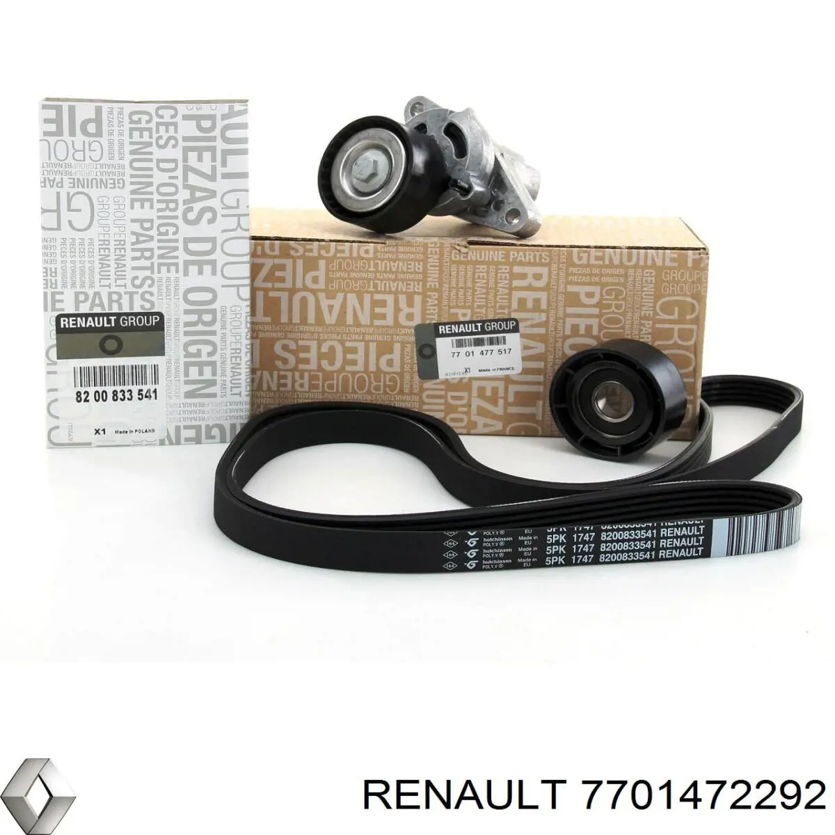 Комплект ГРМ 7701472292 Renault (RVI)