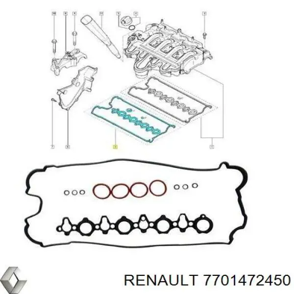 7701472450 Renault (RVI) Прокладка крышки клапана