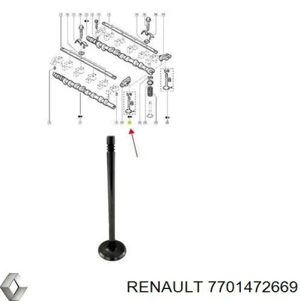 Клапан впускной Renault (RVI) 7701472669