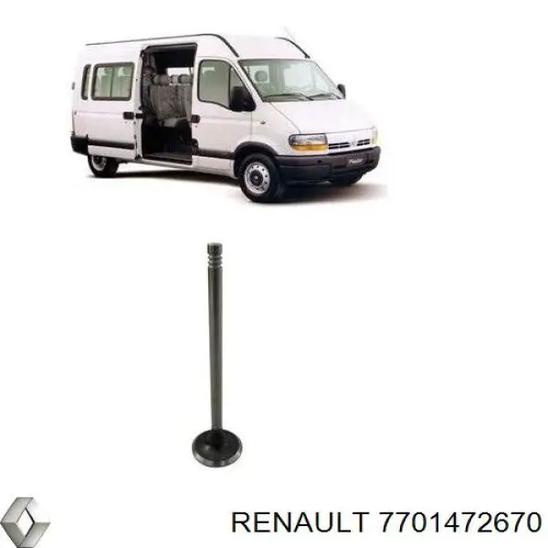 Клапан выпускной Renault (RVI) 7701472670