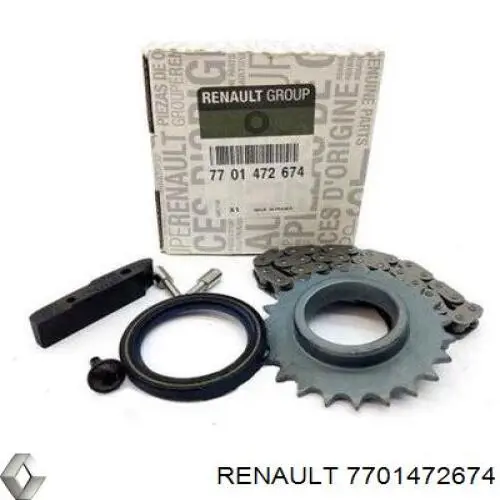 7701472674 RENAULT Juego, cadena, bomba de aceite original y equivalente