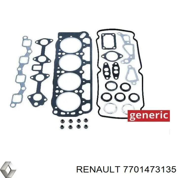 Верхний комплект прокладок двигателя Renault (RVI) 7701473135 цена, от 116.47 USD