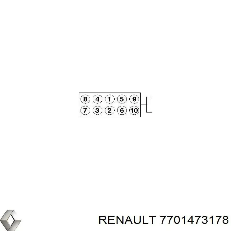 Tornillo de culata 7701473178 Renault (RVI)