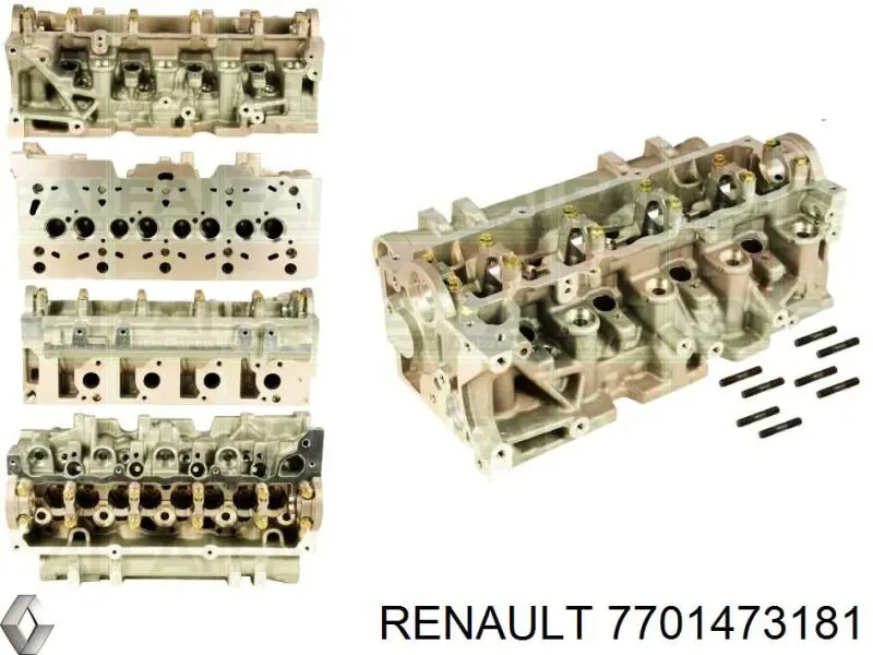 7701473181 Renault (RVI) головка блока цилиндров (гбц)