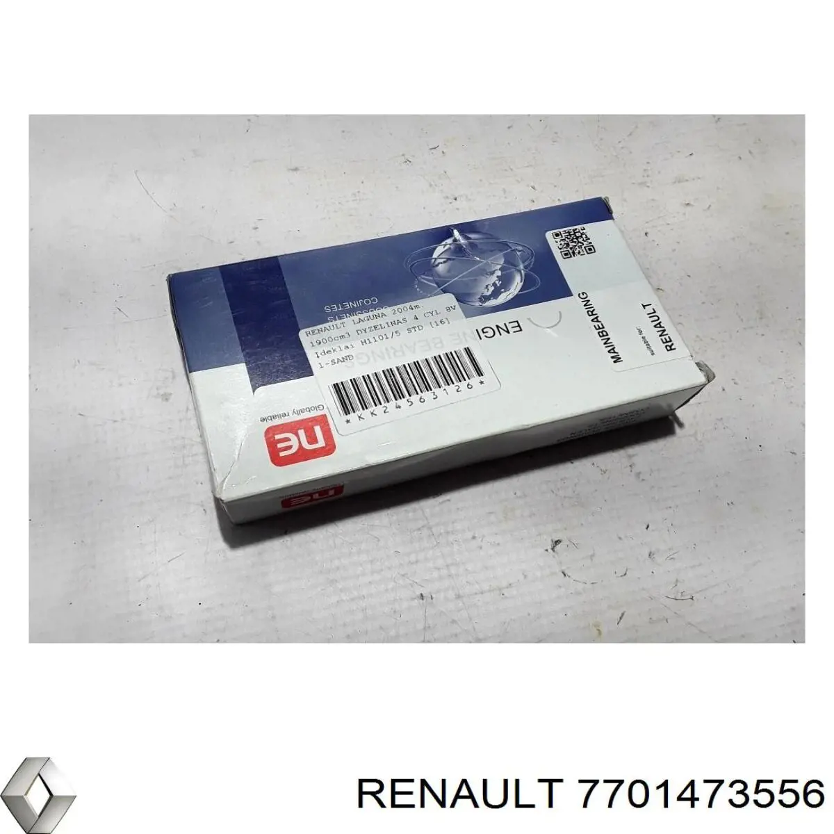 7701473556 Renault (RVI) вкладыши коленвала коренные, комплект, стандарт (std)