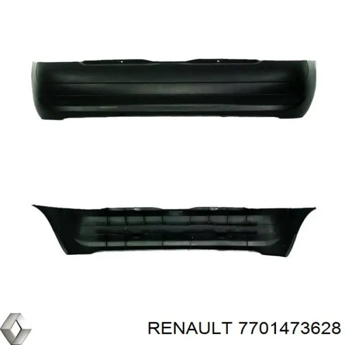 Бампер задний 7701473628 Renault (RVI)