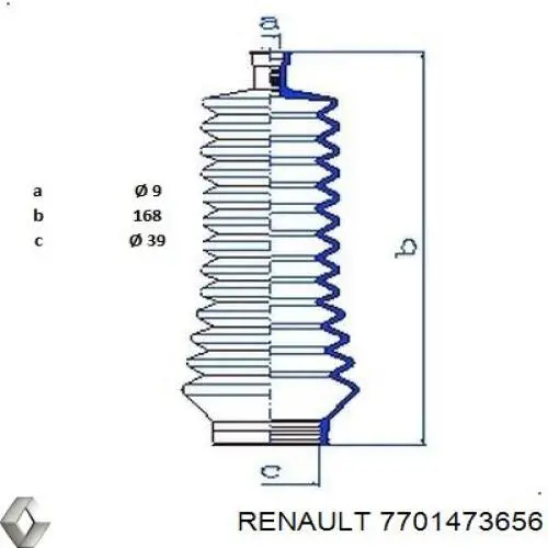 Рулевая тяга Renault (RVI) 7701473656 цена, от 14.31 USD