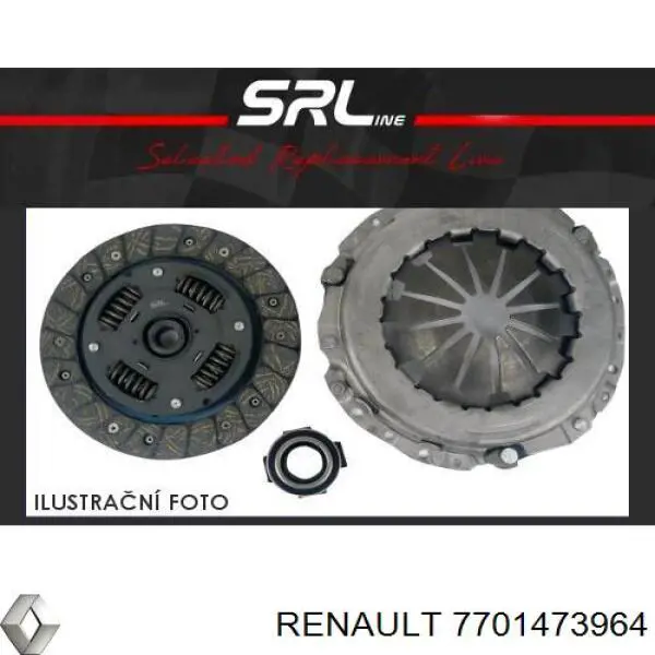 Купить 7701473964 Renault (RVI) Комплект сцепления (диск, корзина, подшипник)