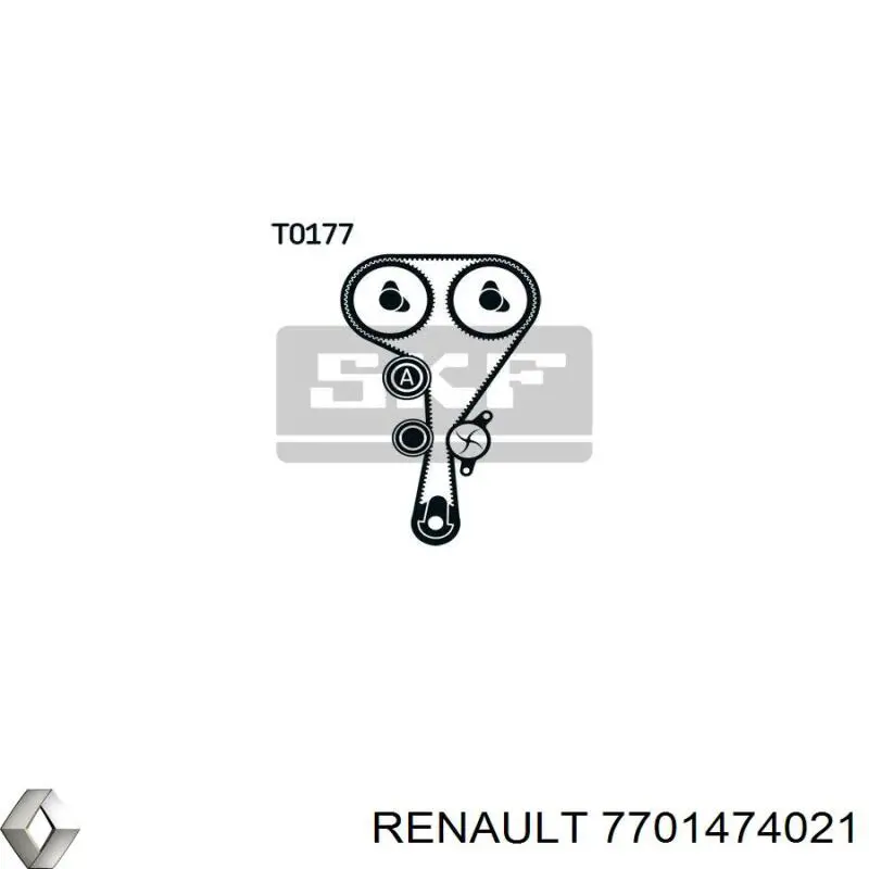 Комплект ГРМ 7701474021 Renault (RVI)
