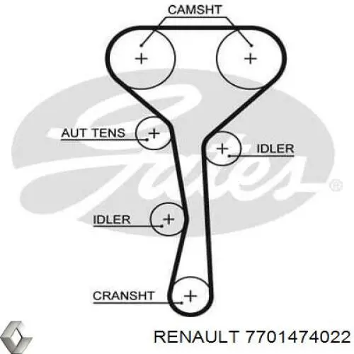 ГРМ ремни, комплект Renault (RVI) 7701474022 цена, от 79.37 USD
