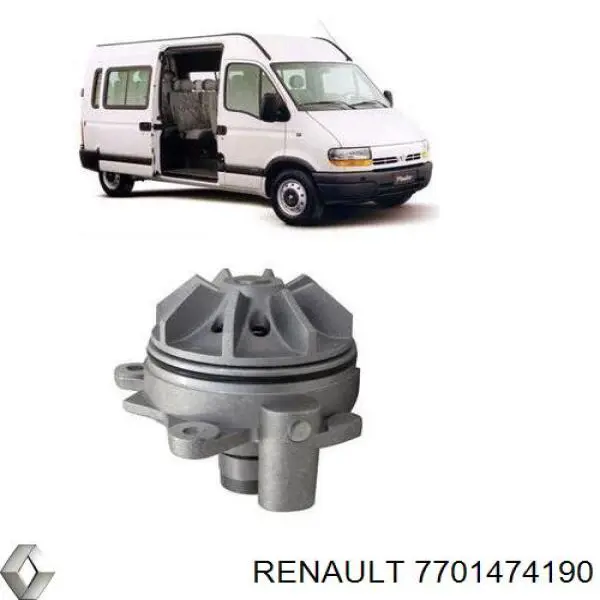 Купить 7701474190 Renault (RVI) Насос охлаждения