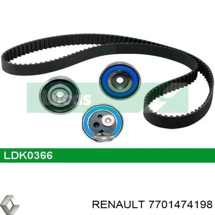 ГРМ ремни, комплект Renault (RVI) 7701474198 цена, от 156.79 USD