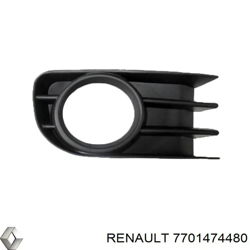7701474480 Renault (RVI) tampão (grelha das luzes de nevoeiro do pára-choque dianteiro)
