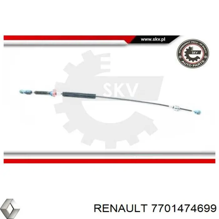 7701474699 Renault (RVI) cabo de mudança (de seleção de velocidade)