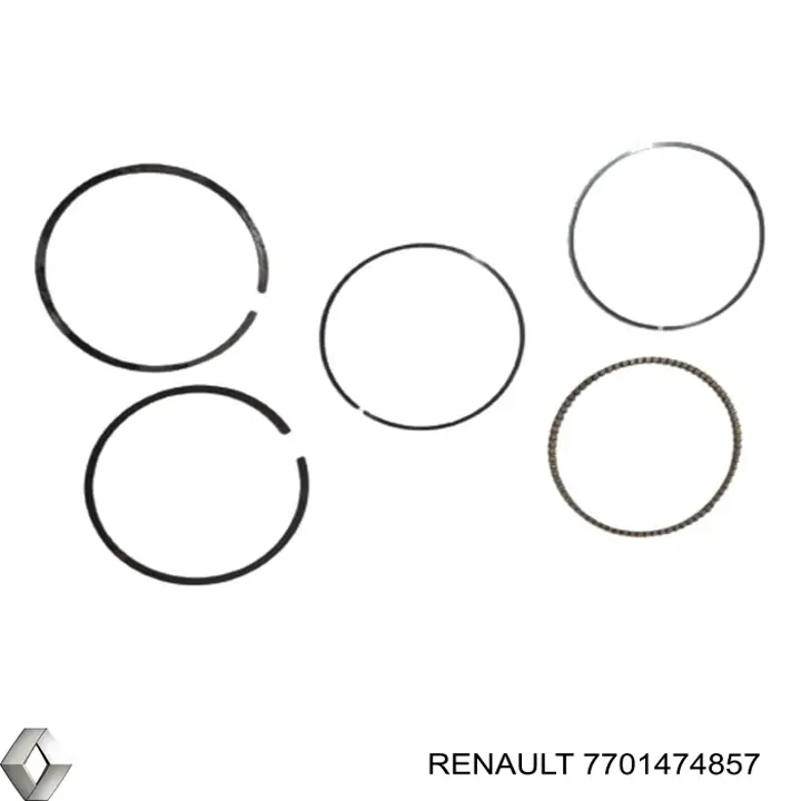 7701474857 Renault (RVI) кольца поршневые на 1 цилиндр, std.