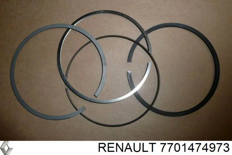 Juego de aros de pistón para 1 cilindro, STD 7701474973 Renault (RVI)