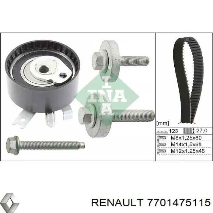 7701475115 Renault (RVI) комплект грм