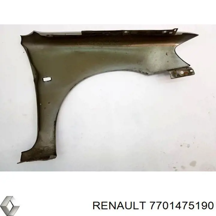Крыло переднее правое 7701475190 Renault (RVI)