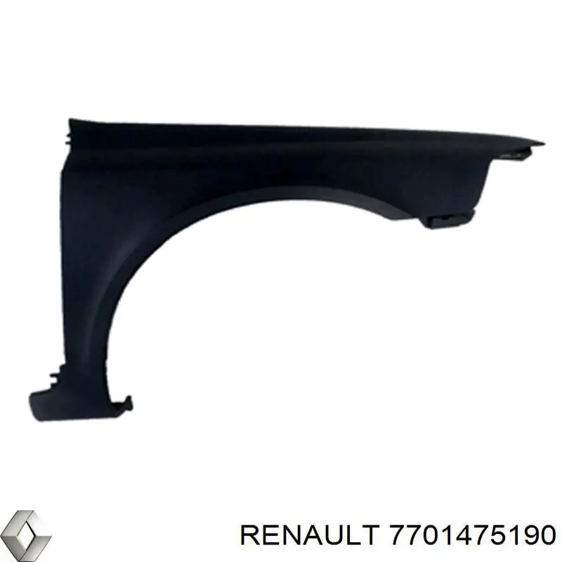 Guardabarros delantero derecho 7701475190 Renault (RVI)