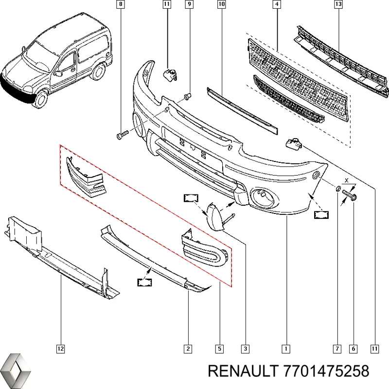 7701475258 Renault (RVI) 