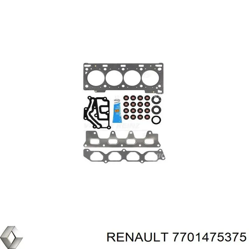 7701475375 Renault (RVI) комплект прокладок двигателя верхний
