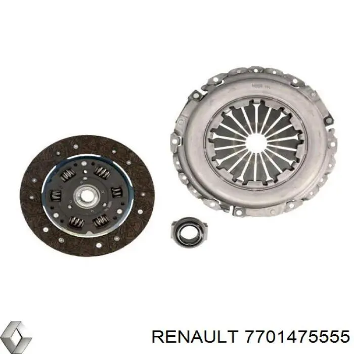 Купить 7701475555 Renault (RVI) Комплект сцепления (диск, корзина, подшипник)