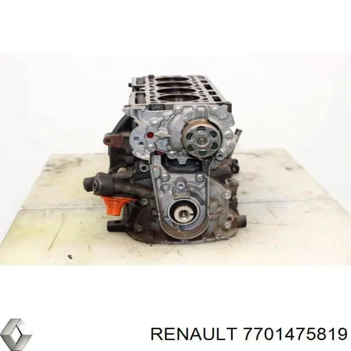 Блок цилиндров двигателя 7701475819 Renault (RVI)