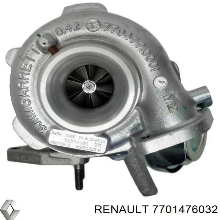 Трубка/шланг подачи масла к турбине Renault (RVI) 7701476032