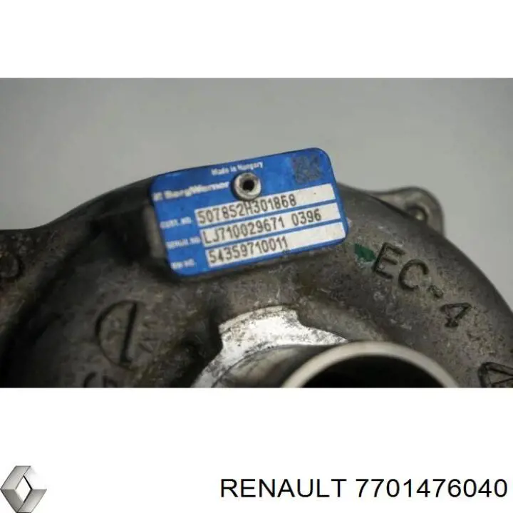 Турбонагнетатель Renault (RVI) 7701476040 цена, от 177.37 USD