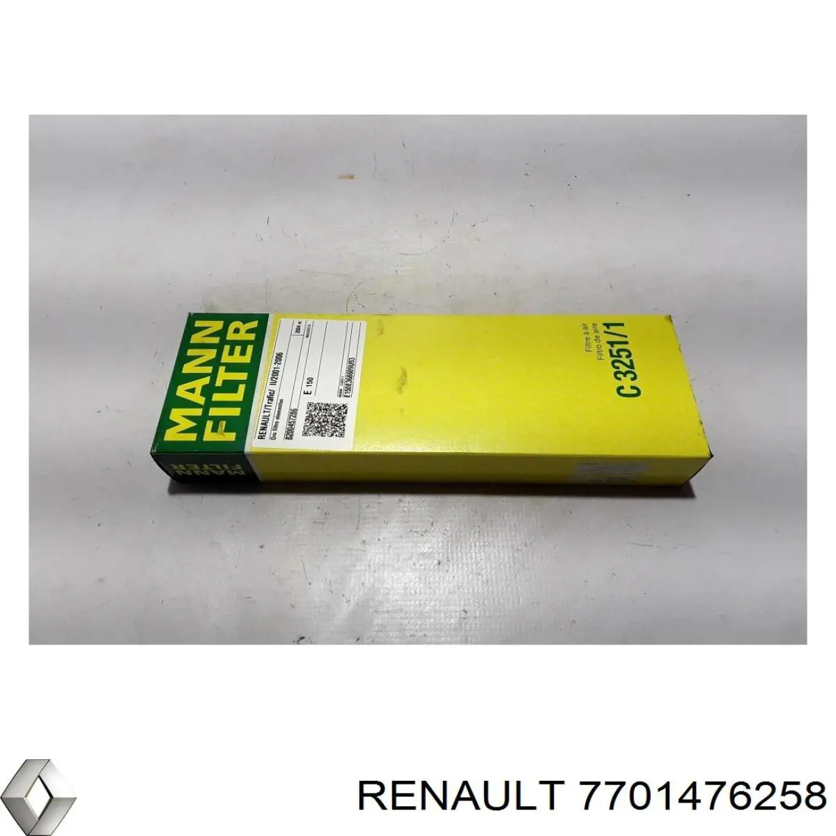 Купить 7701476258 Renault (RVI) Автомобильный фильтр воздуха