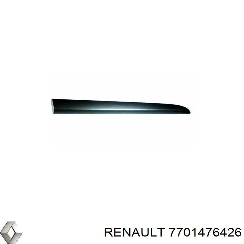 7701476426 Renault (RVI) moldura da porta traseira direita