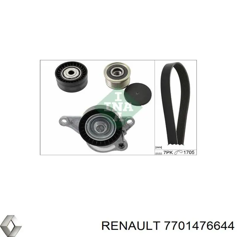 Ремень агрегатов приводной, комплект Renault (RVI) 7701476644 цена, от 123.82 USD