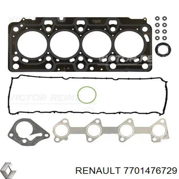 Купить 7701476729 Renault (RVI) Верхний комплект прокладок двигателя