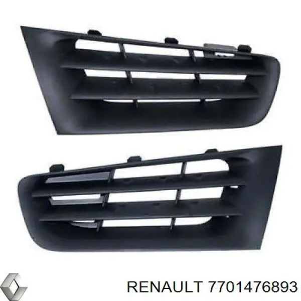 Купить 7701476893 Renault (RVI) Решетка радиатора