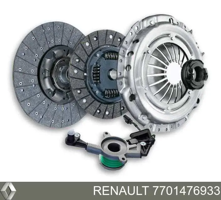 7701476933 Renault (RVI) kit de embraiagem (3 peças)