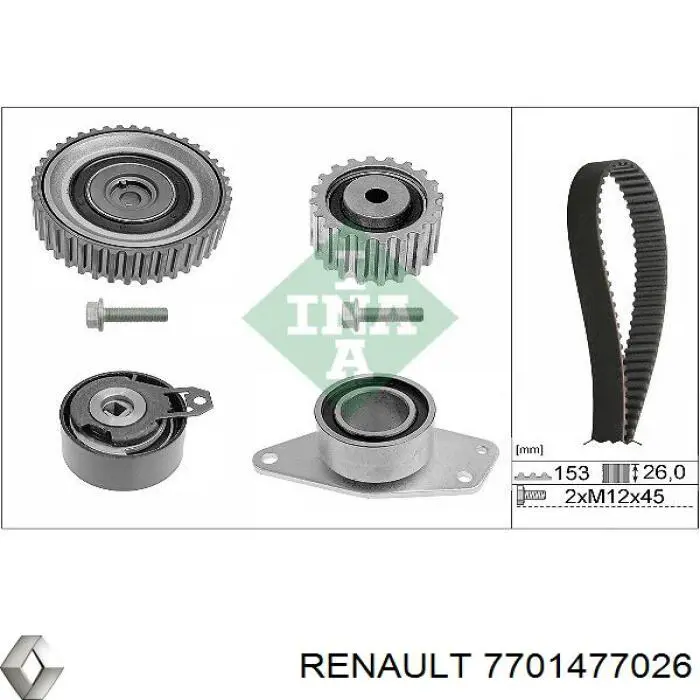7701477026 Renault (RVI) комплект грм