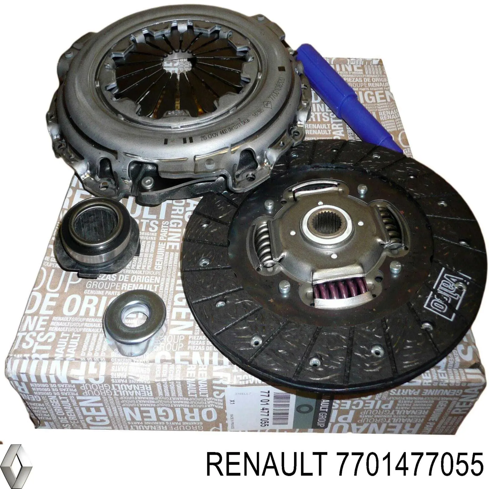 Kit de embrague (3 partes) 7701477055 Renault (RVI)