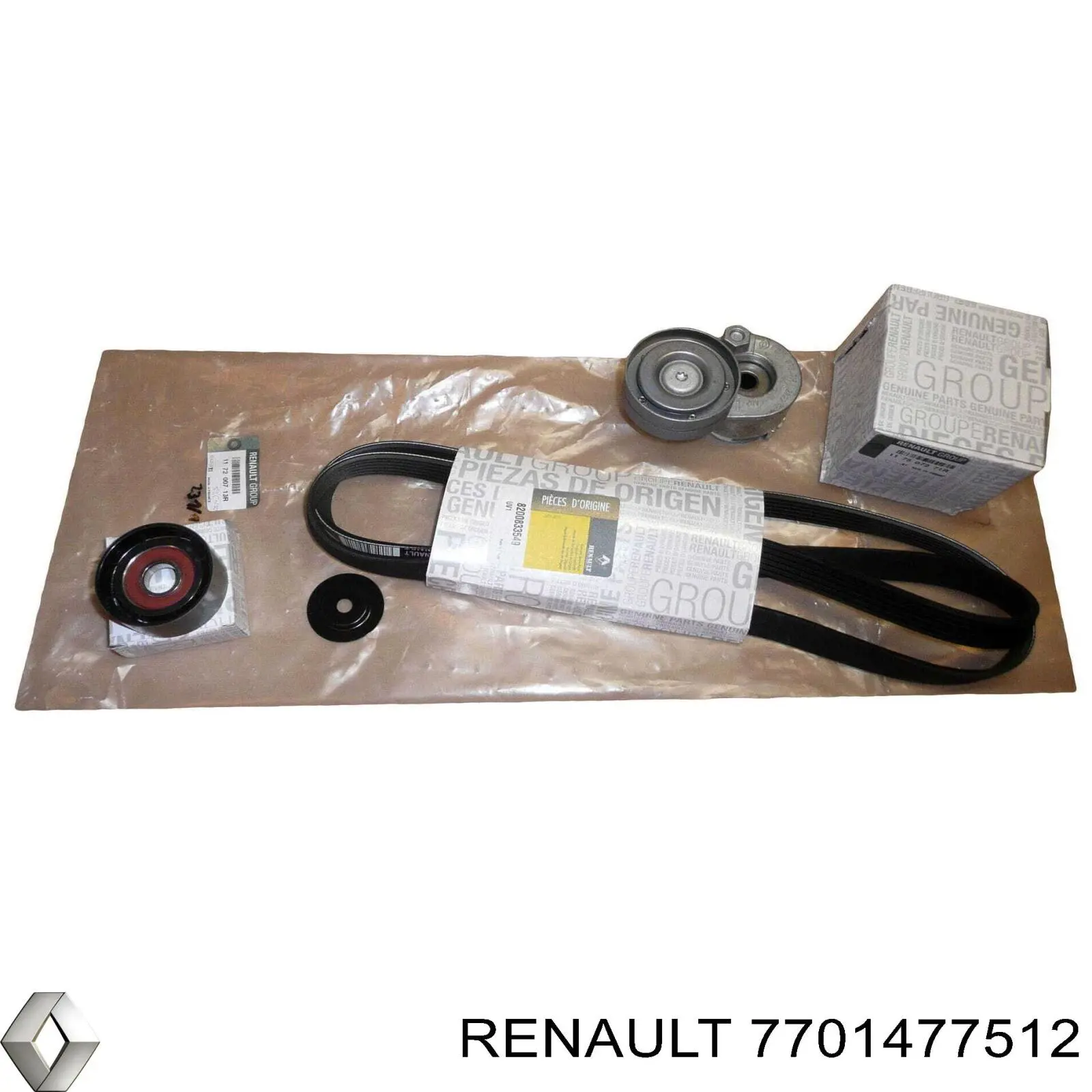 Ремень агрегатов приводной, комплект Renault (RVI) 7701477512 цена, от 75.22 USD