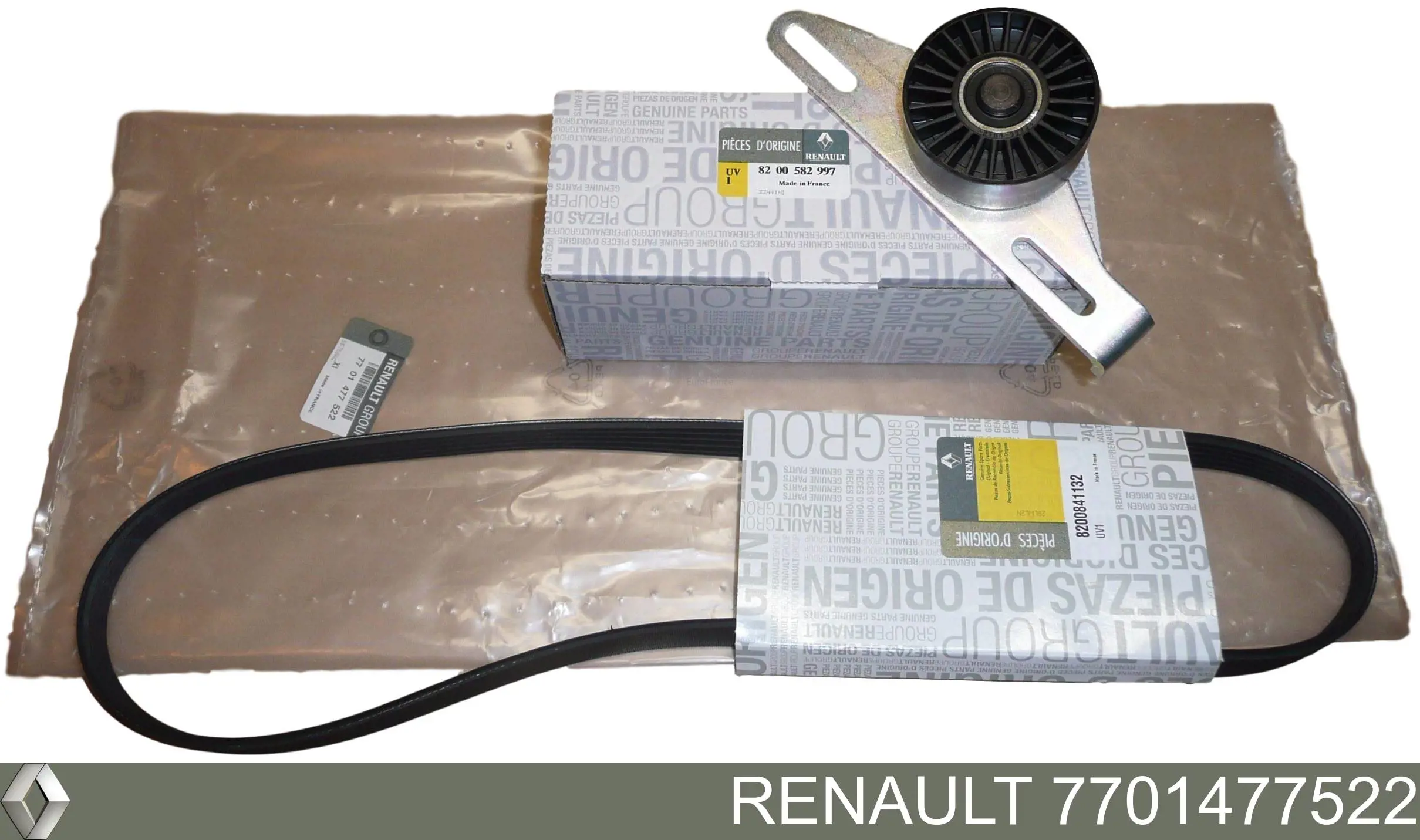 7701477522 Renault (RVI) ремень агрегатов приводной, комплект