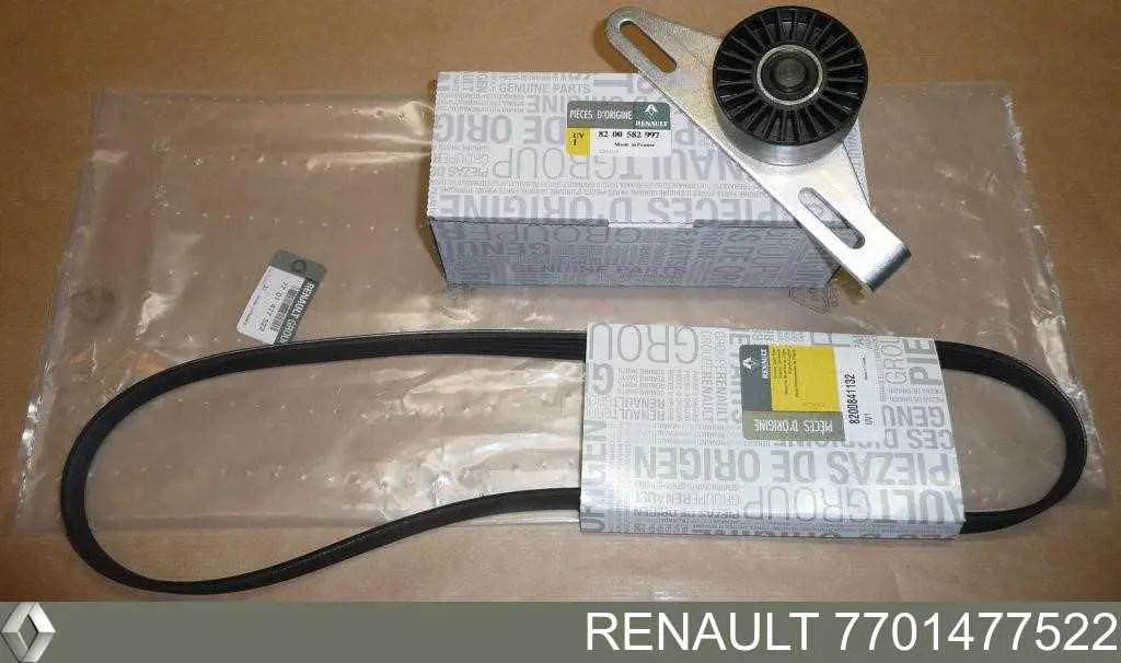 Ремень агрегатов приводной, комплект Renault (RVI) 7701477522 цена, от 44.66 USD