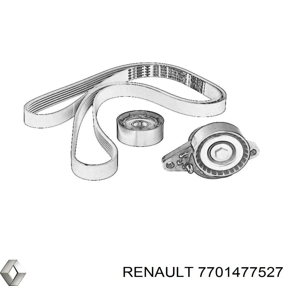 Ремень агрегатов приводной, комплект Renault (RVI) 7701477527 цена, от 77.46 USD