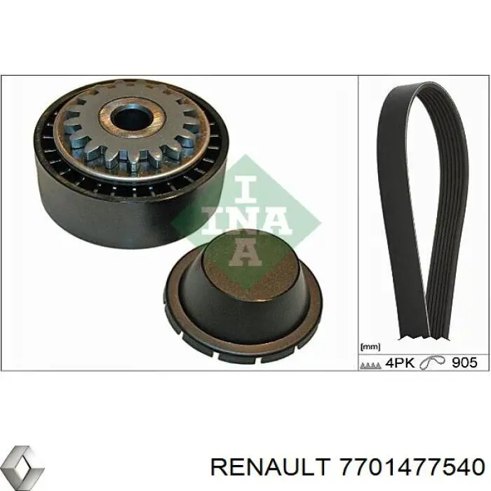 Ремень приводной 7701477540 Renault (RVI)
