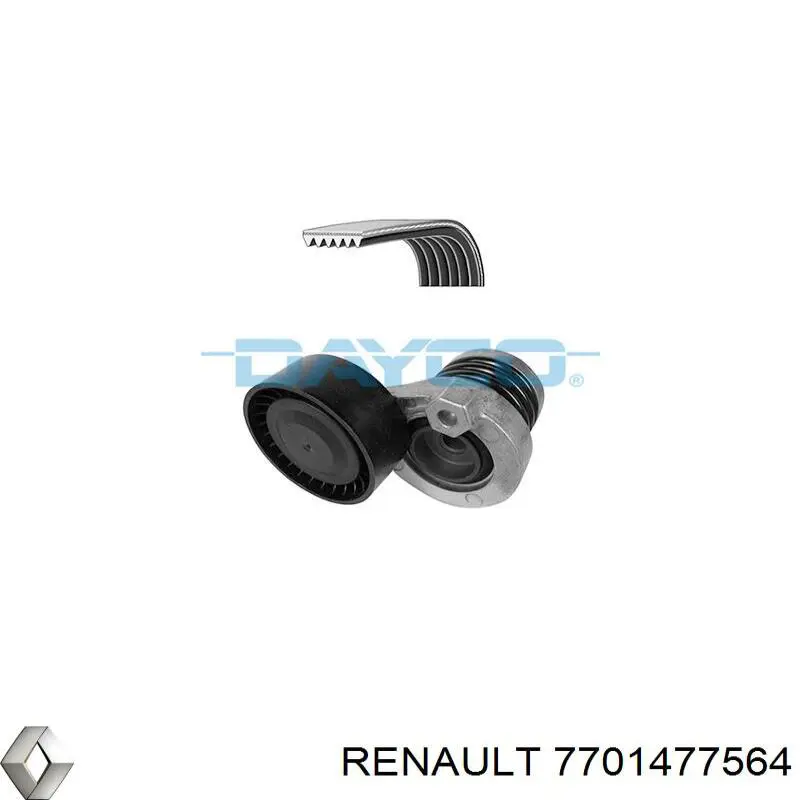 Приводной ремень агрегатов Renault (RVI) 7701477564